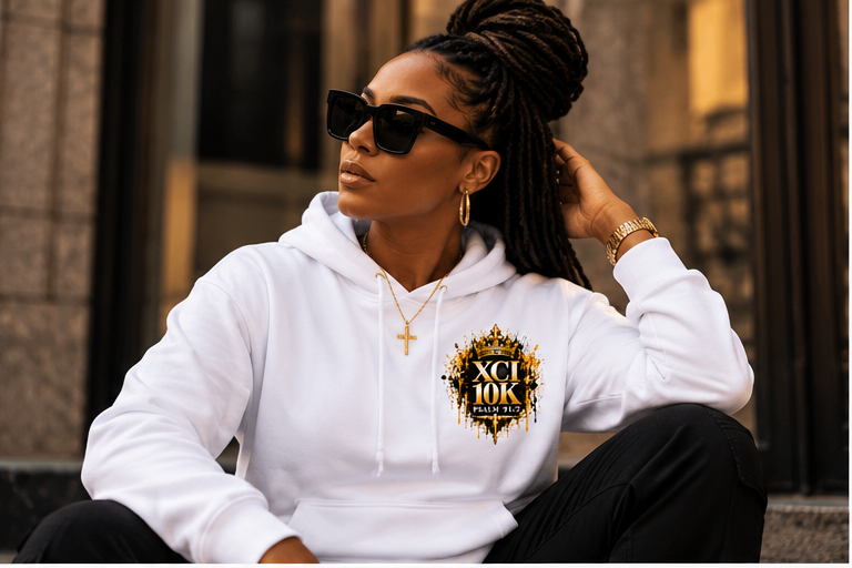 10K “Ten Thousand” Hoodie | Psalm 91:7 Christian Heavyweight Hoodie