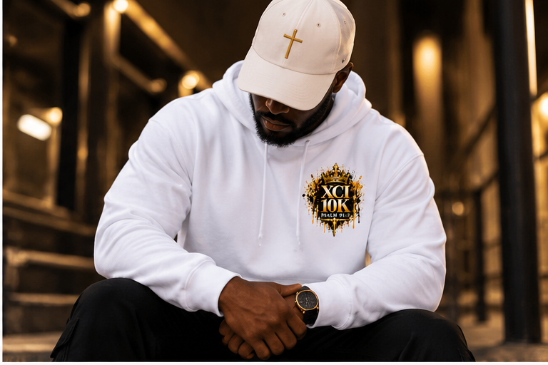 10K “Ten Thousand” Hoodie | Psalm 91:7 Christian Heavyweight Hoodie