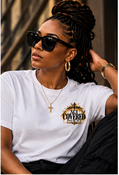 Covered “Under His Wings” Graphic Tee | Psalm 91:4 Christian T-Shirt
