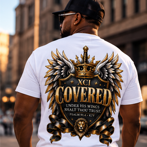 Covered “Urban Shield” Graphic Tee | Psalm 91 Christian T-Shirt