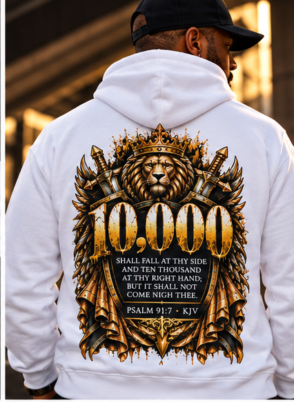 10K “Stand Protected” Hoodie | Psalm 91 Christian Heavyweight Hoodie