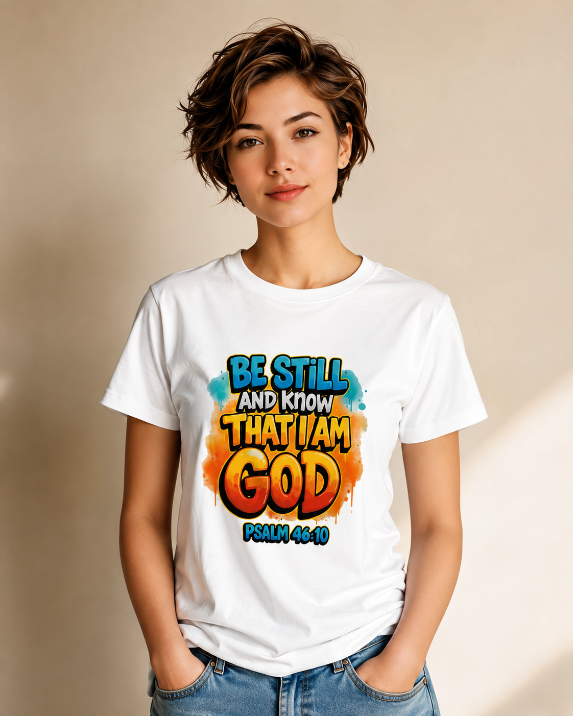 Be Still Bold Graphic Tee | Psalm 46:10 Christian T-Shirt