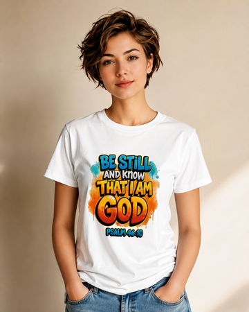Be Still Bold Graphic Tee | Psalm 46:10 Christian T-Shirt