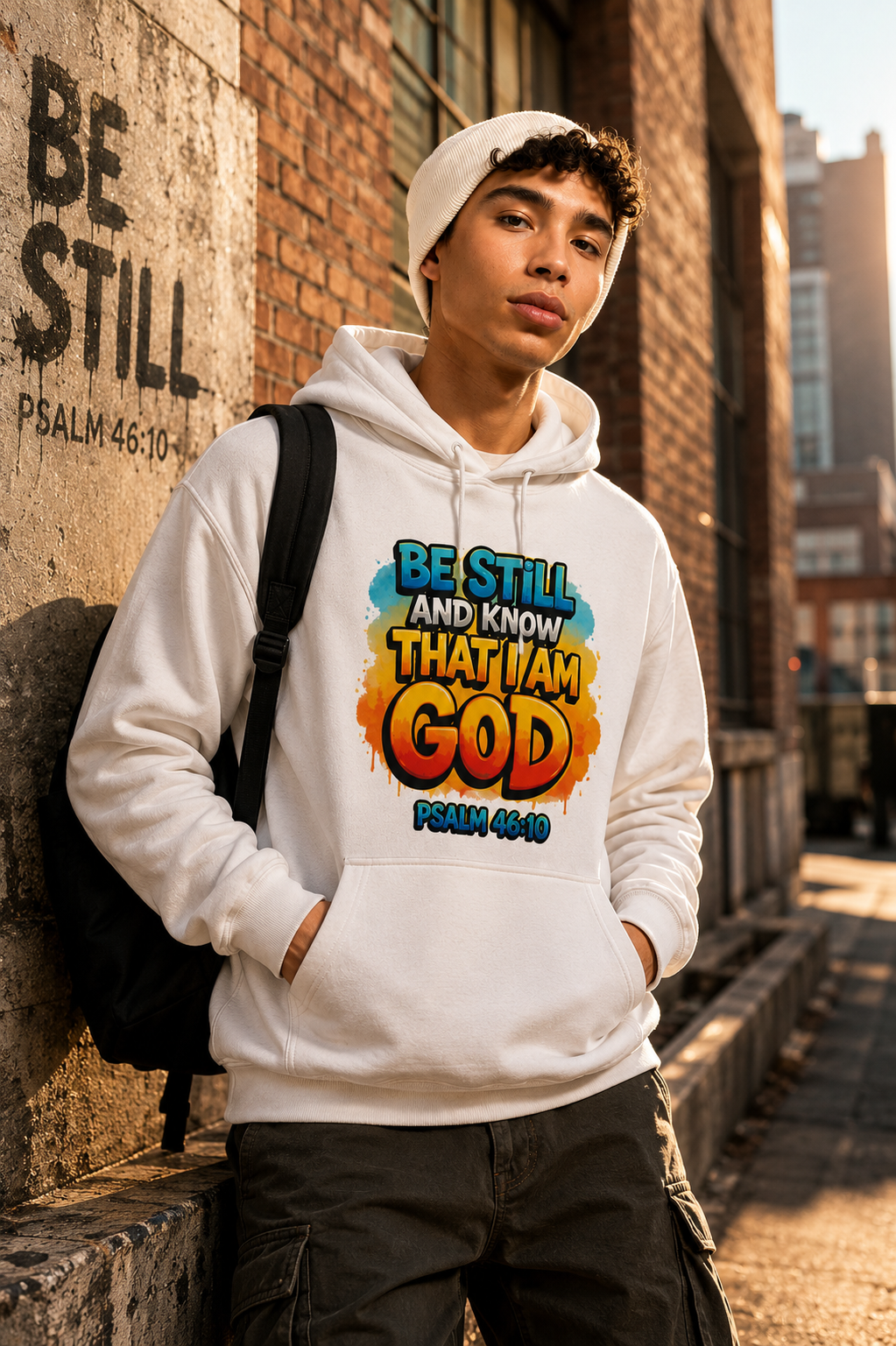 Be Still Bold Hoodie | Psalm 46:10 Christian Heavyweight Hoodie