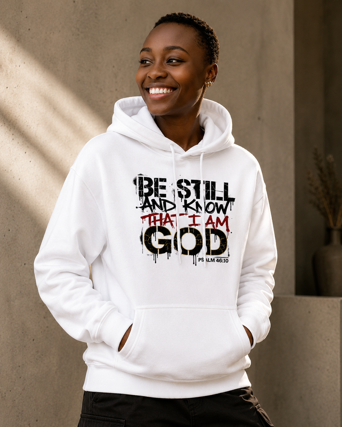 Concrete Grace Stencil Hoodie | Christian Heavyweight Hoodie