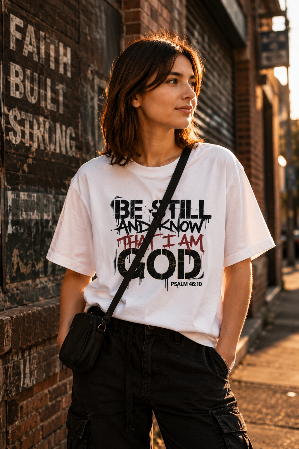 Concrete Grace Stencil Tee | Christian T-Shirt