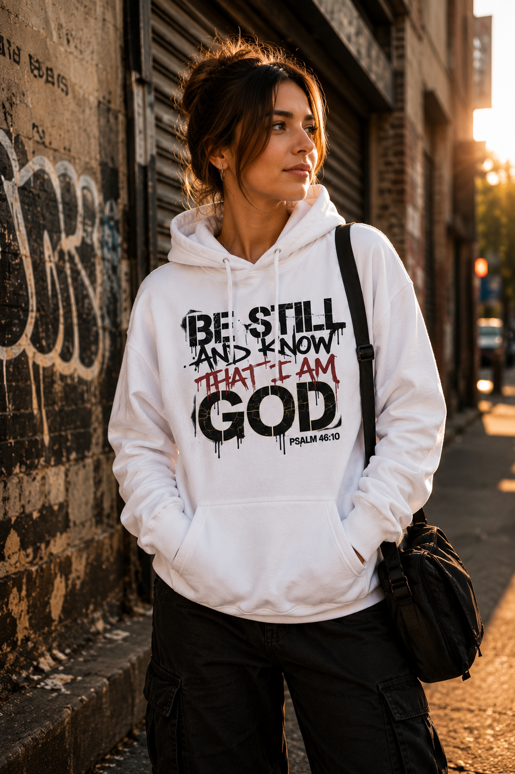 Concrete Grace Stencil Hoodie | Christian Heavyweight Hoodie
