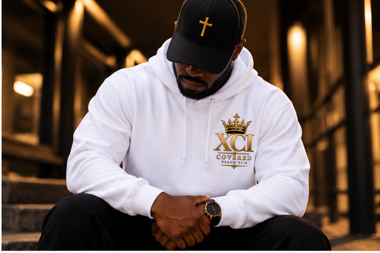 Covered Majestic Wings Hoodie | Psalm 91:4 Christian Heavyweight Hoodie
